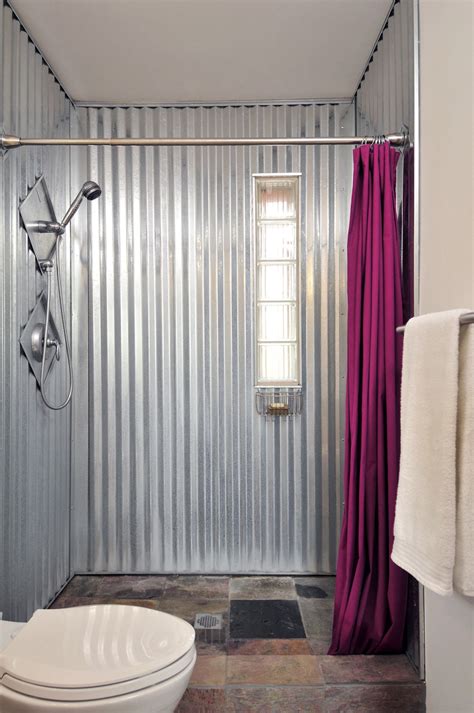 galvanized sheet metal for shower walls|galvanized steel outdoor shower.